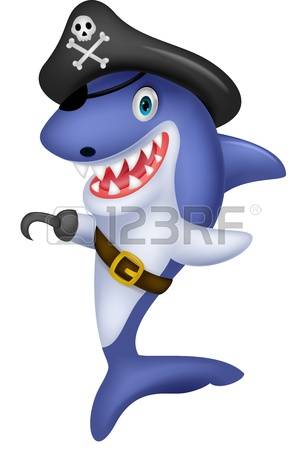 19583406-pirate-requin-mignon-de-bande-d